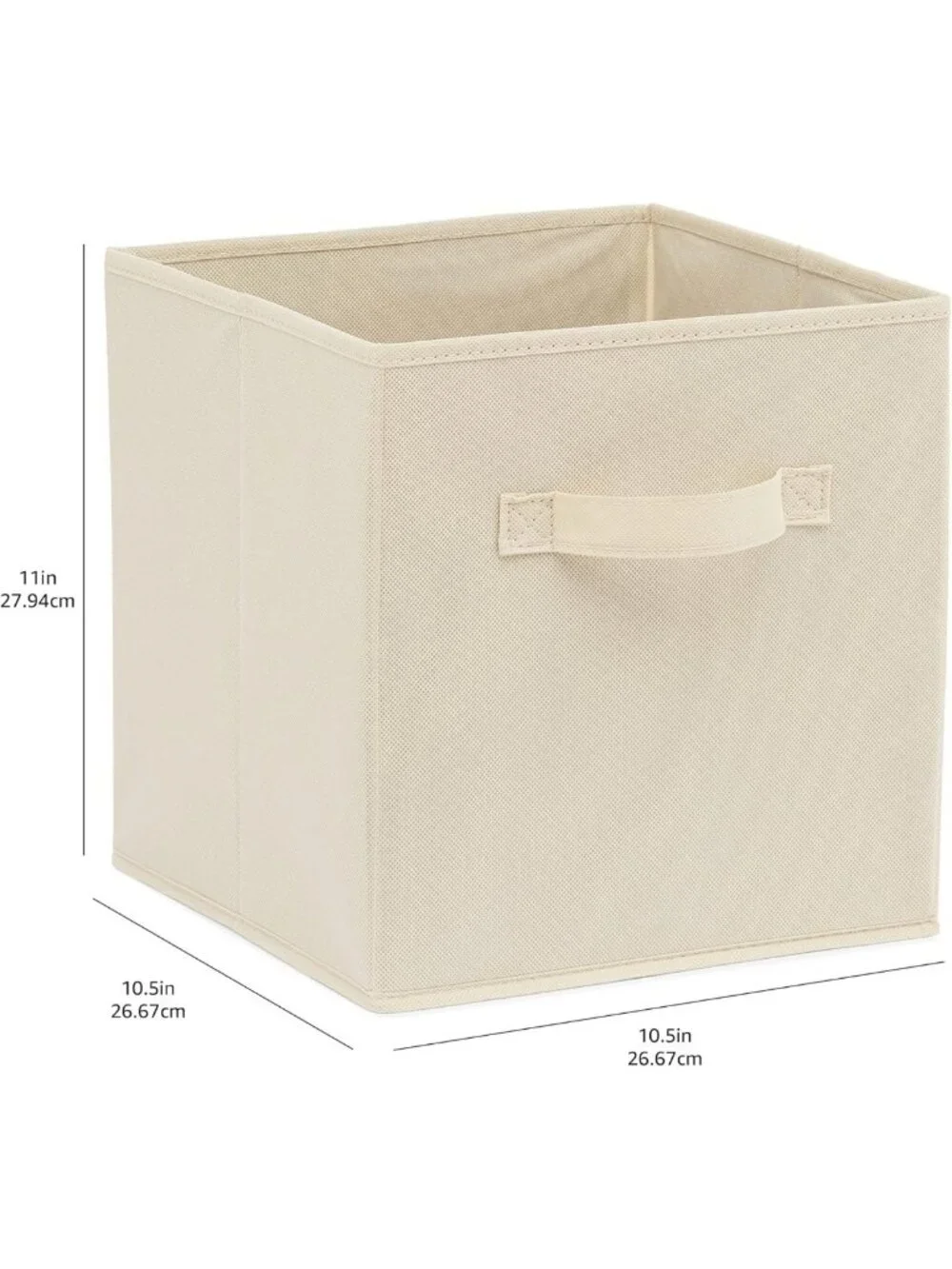 Collapsible Fabric Storage Cubes with Handles, Sturdy Organization Bins, 6-Pack